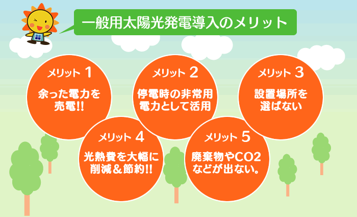 一般用太陽光発電導入のメリット