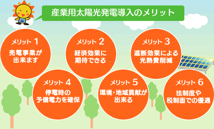 産業用太陽光発電導入のメリット